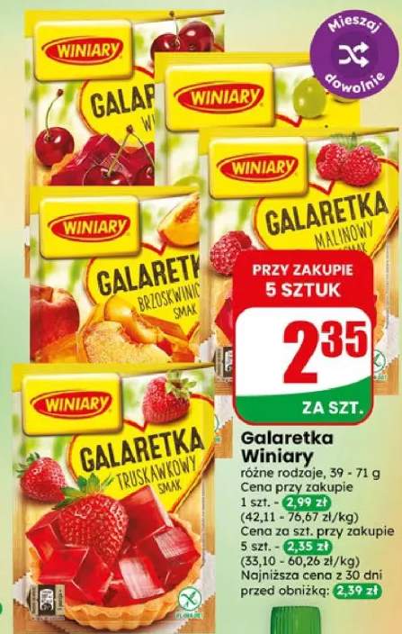 Galaretka o smaku wiśniowym Winiary