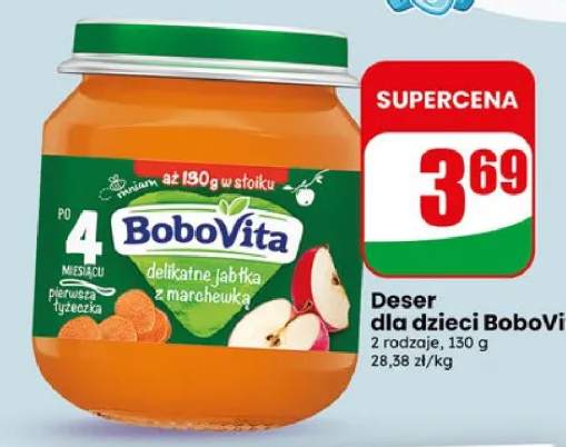 Deser dla dzieci BoboVita delikatne jabłka z marchewką
