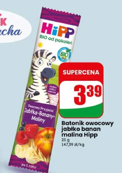 Batonik owocowy jabłko banan malina HiPP