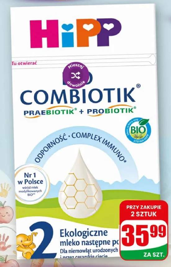 Ekologiczne mleko następne Bio Combiotik 2 HiPP