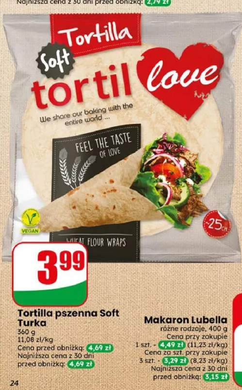 Tortilla pszenna Soft Turka