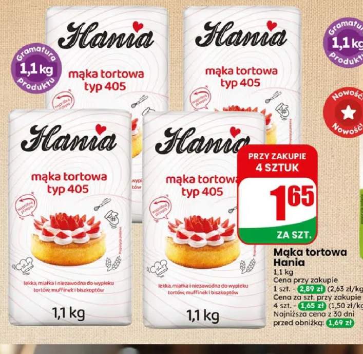 Mąka tortowa Hania typ 405