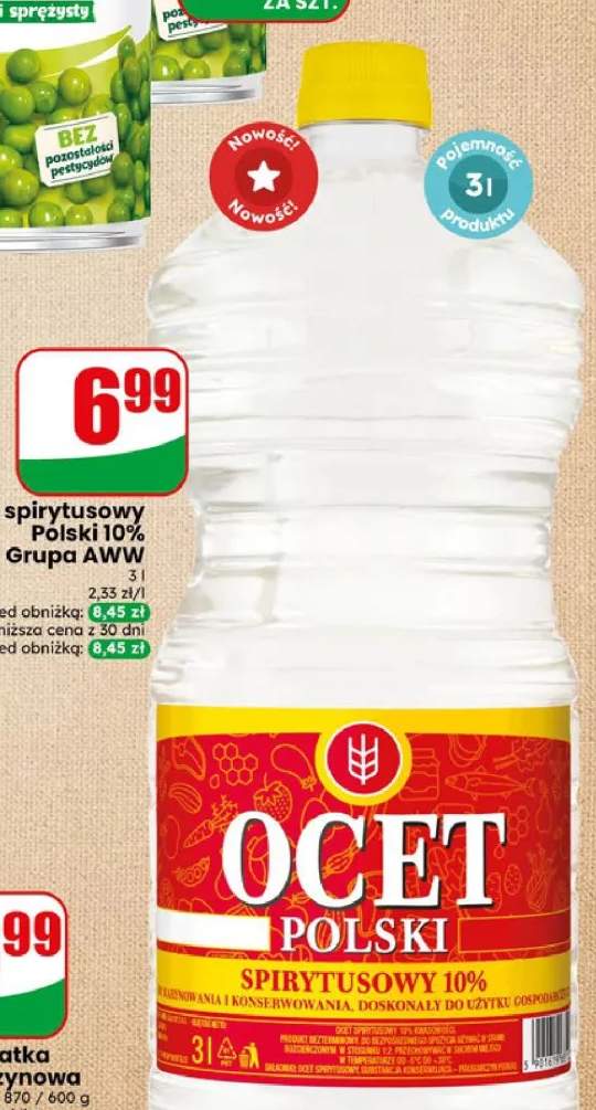 Ocet spirytusowy Polski 10% Grupa AWW