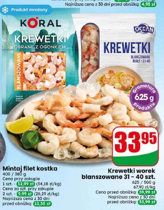 Krewetki blanszowane białe 31-40 Ocean