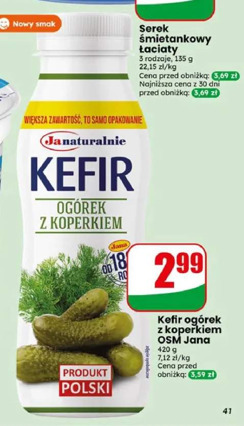 Kefir ogórek z koperkiem Jana