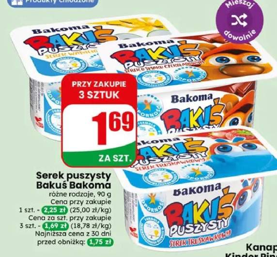 Serek puszysty Bakuś Bakoma waniliowy