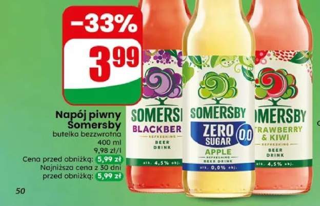 Piwo bezalkoholowe Somersby Zero Sugar Apple