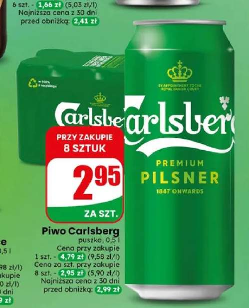 Piwo Carlsberg Pilsner puszka