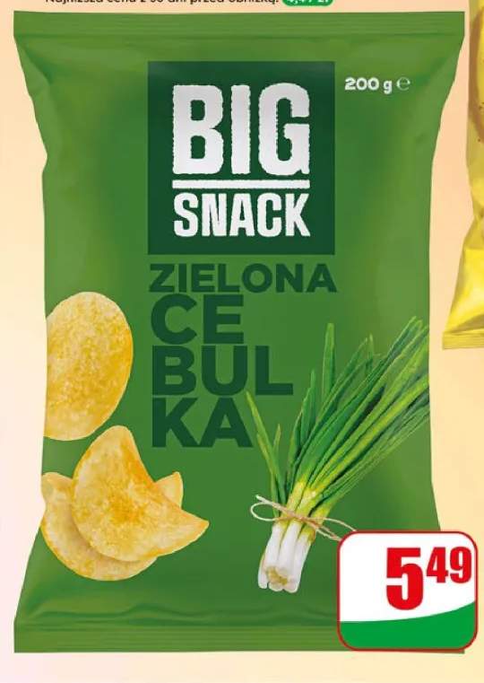 Chipsy zielona cebulka Big Snack