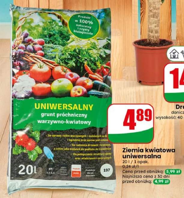 Ziemia kwiatowa uniwersalna 20l