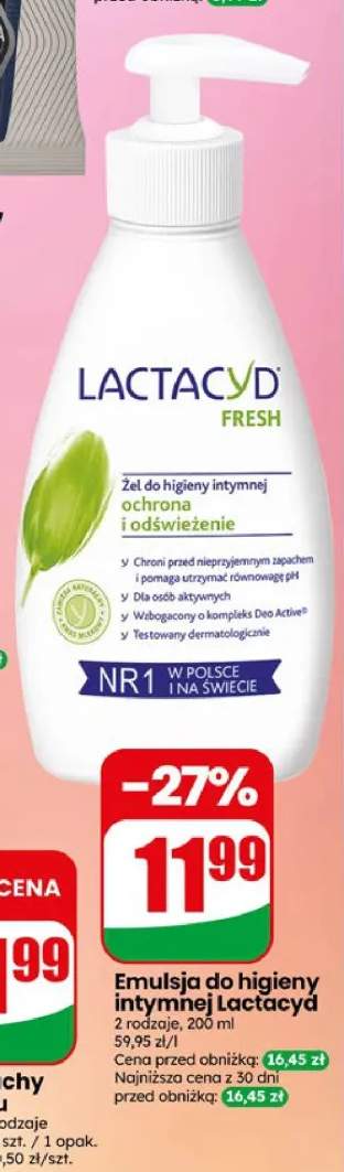 Emulsja do higieny intymnej Lactacyd Fresh