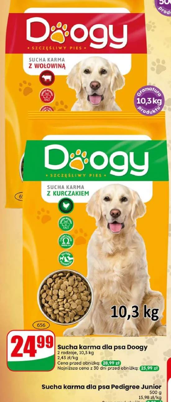 Sucha karma dla psa Doogy z kurczakiem