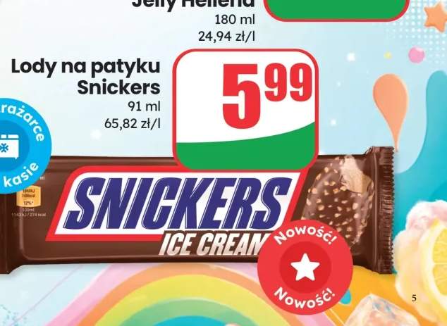 Lody na patyku Snickers