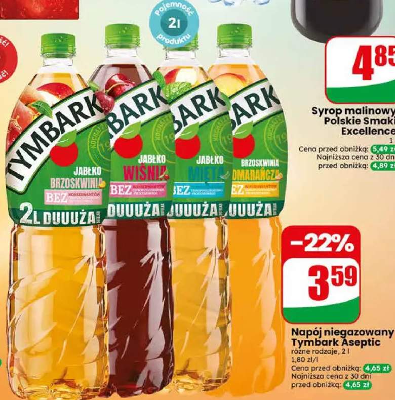 Napój niegazowany Tymbark Aseptic