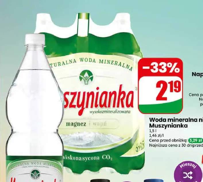 Woda mineralna niskonasycona Muszynianka