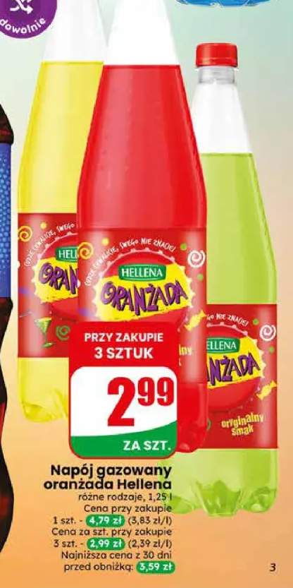 Napój gazowany oranżada Hellena zielona