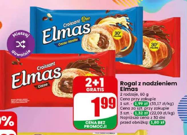 Rogal z nadzieniem Elmas Cocoa-Vanilla