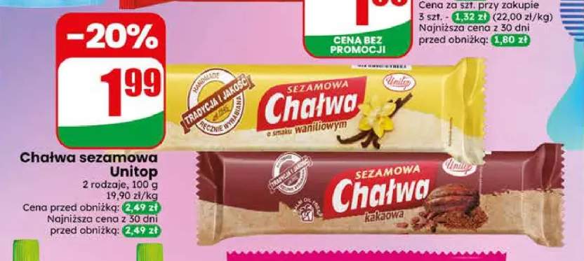 Chałwa sezamowa Unitop kakaowa