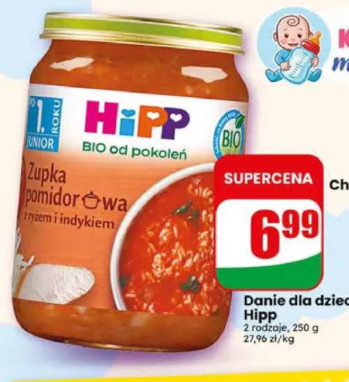 Danie dla dzieci Hipp Zupka pomidorowa z ryżem i indykiem