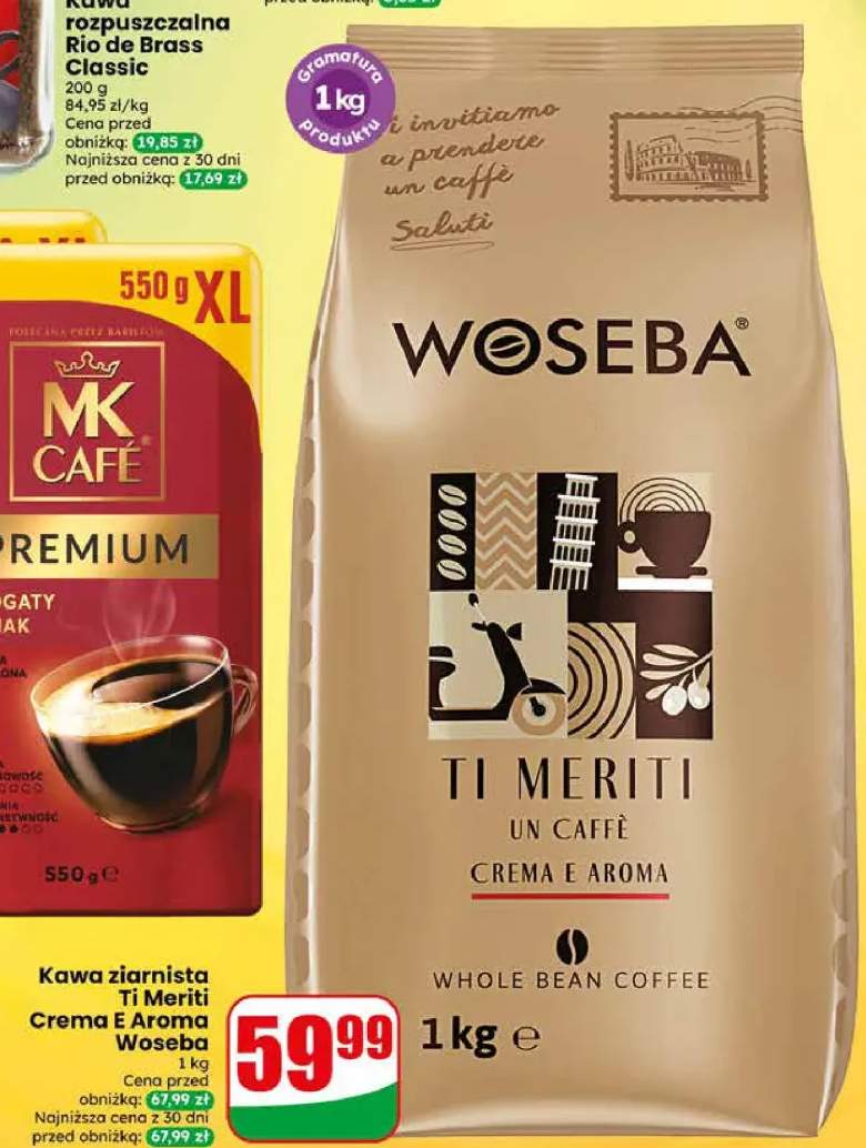 Kawa ziarnista Woseba Ti Meriti Crema E Aroma