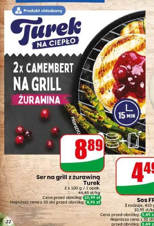 Ser na grill z żurawiną Turek 2-pak 100 g