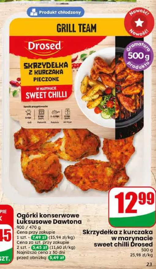 Skrzydełka z kurczaka w marynacie sweet chilli Drosed