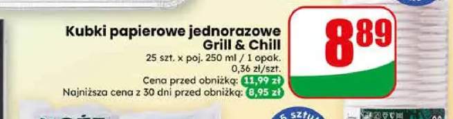 Kubki papierowe jednorazowe Grill & Chill 250 ml