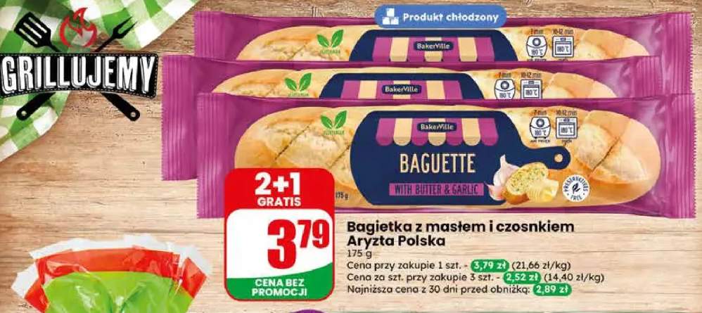 Bagietka z masłem i czosnkiem Aryzta Polska