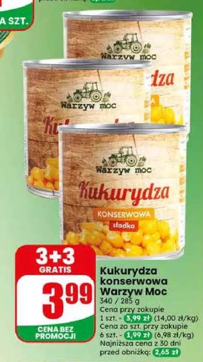 Kukurydza konserwowa słodka Warzyw Moc