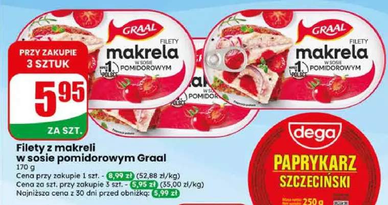 Filety z makreli w sosie pomidorowym Graal