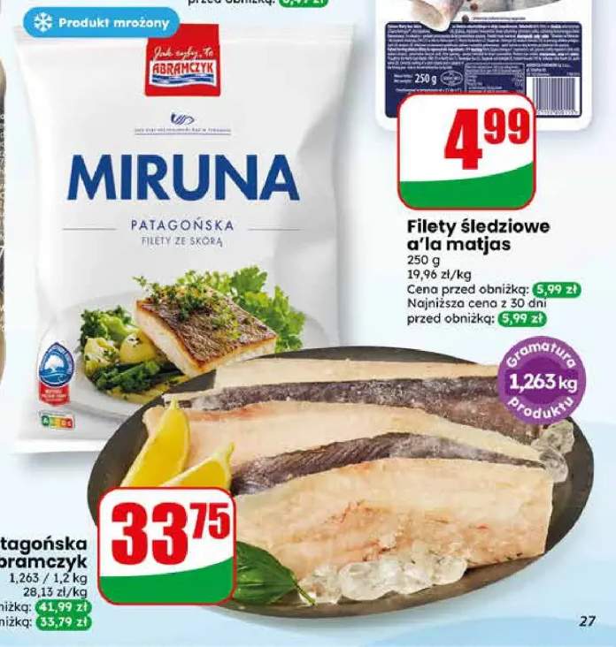 Miruna patagońska filet ze skórą Abramczyk