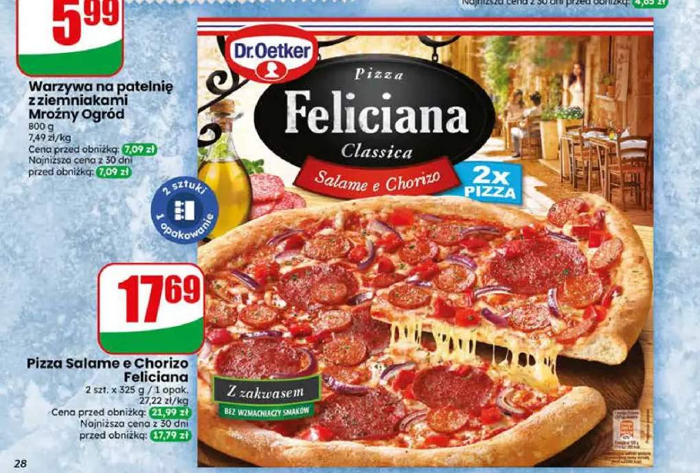 Pizza Salame e Chorizo Dr.Oetker Feliciana Classica 2-pak