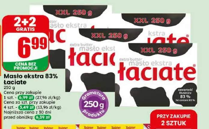 Masło ekstra 83% Łaciate