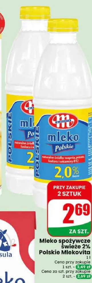 Mleko spożywcze świeże 2% Polskie Mlekovita