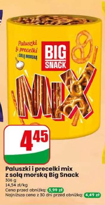 Paluszki i precelki mix z solą morską Big Snack