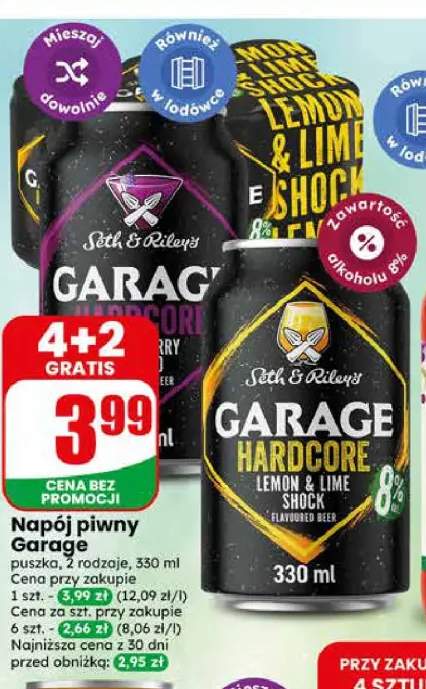 Napój piwny Garage Hardcore Lemon & Lime Shock