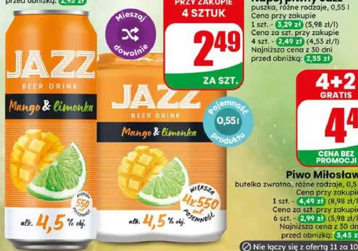 Napój piwny Jazz Mango & Limonka