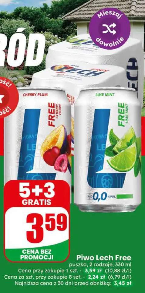 Piwo bezalkoholowe Lech Free Cherry Plum