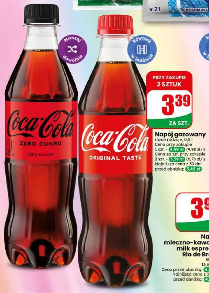 Napój gazowany Coca-Cola Zero Cukru