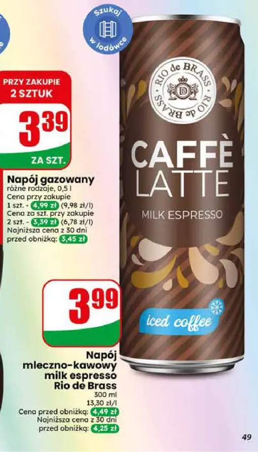 Napój mleczno-kawowy Rio de Brass Caffè Latte Milk Espresso