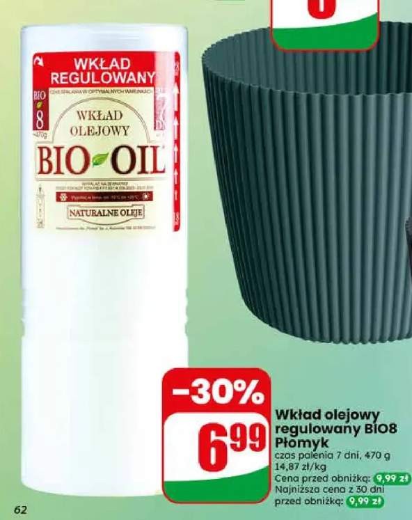 Wkład olejowy regulowany BIO8 Płomyk