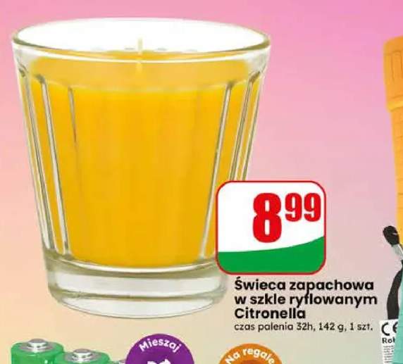 Świeca zapachowa w szkle ryflowanym Citronella