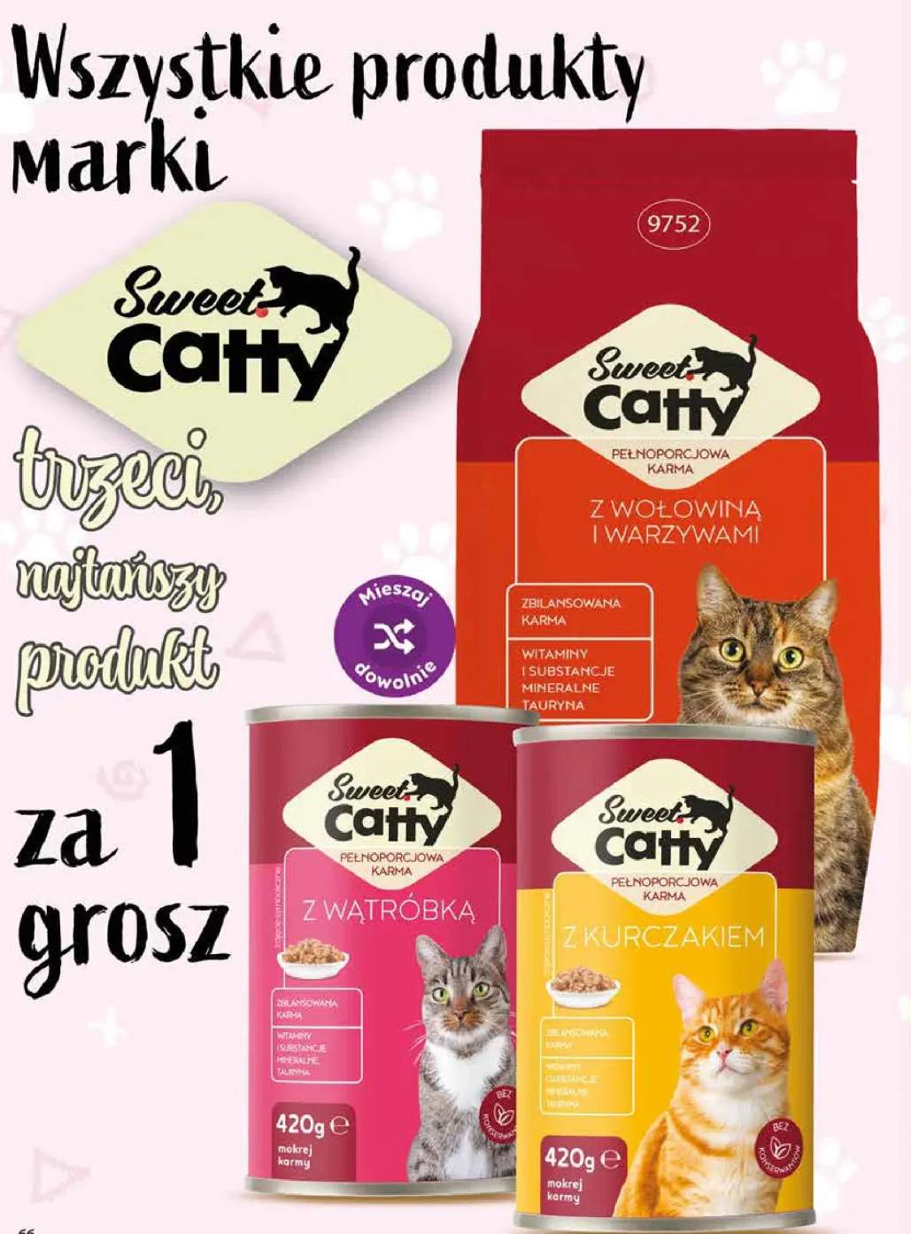 Mokra karma dla kotów Sweet Catty z kurczakiem
