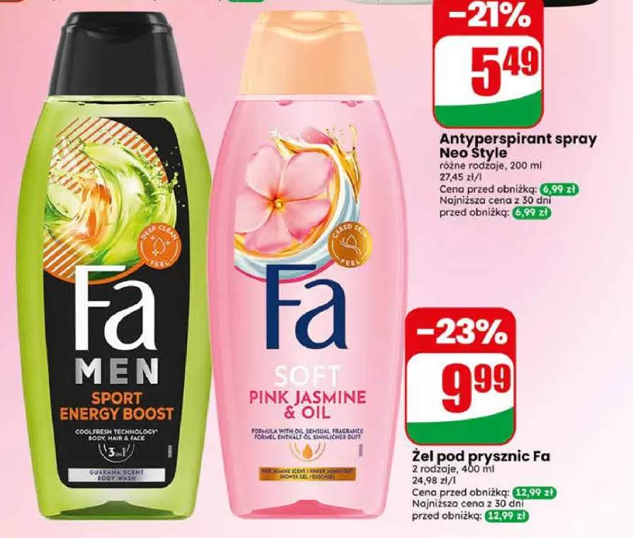 Żel pod prysznic Fa SOFT PINK JASMINE & OIL