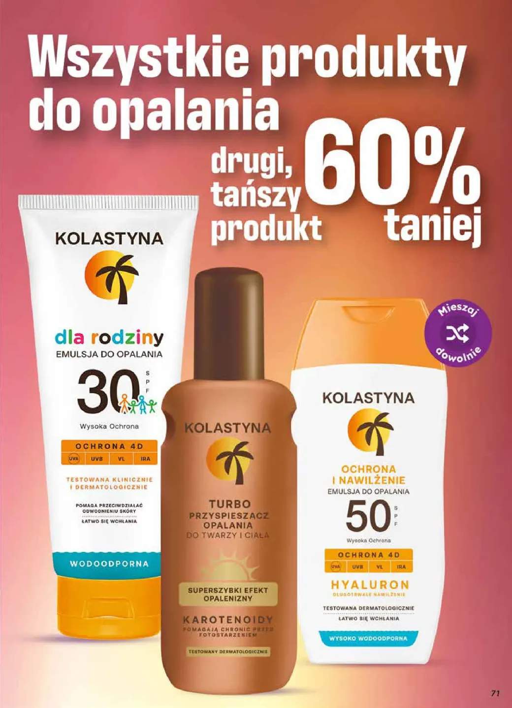 Turbo przyspieszacz opalania do twarzy i ciała Kolastyna