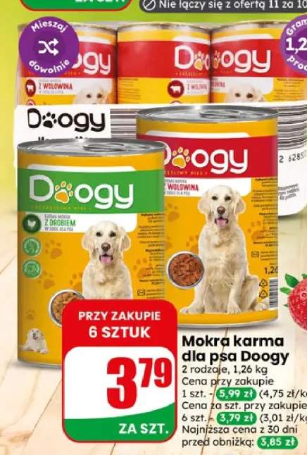 Mokra karma dla psa z wołowiną Doogy