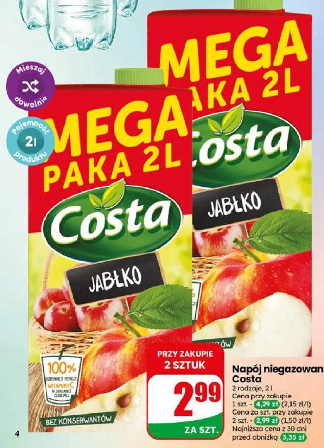 Napój niegazowany Costa