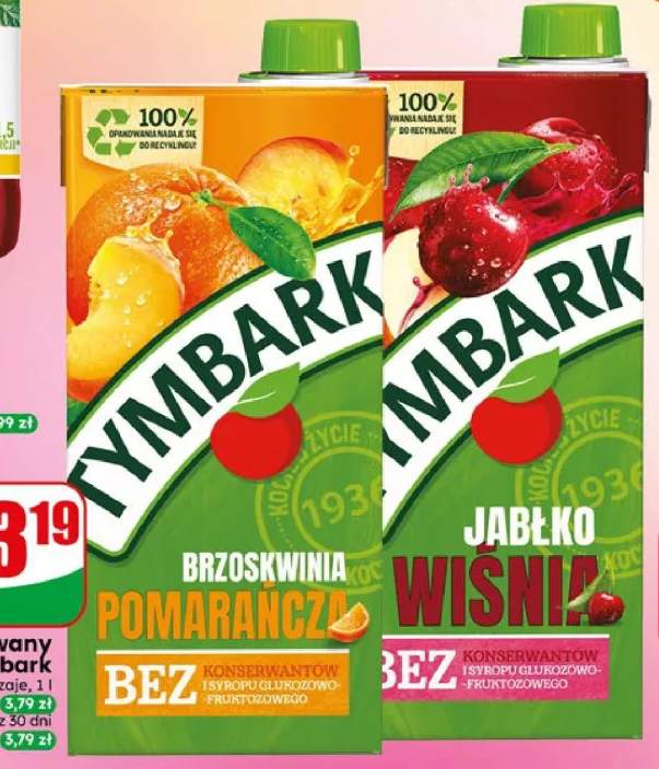 Napój niegazowany Tymbark Jabłko Wiśnia