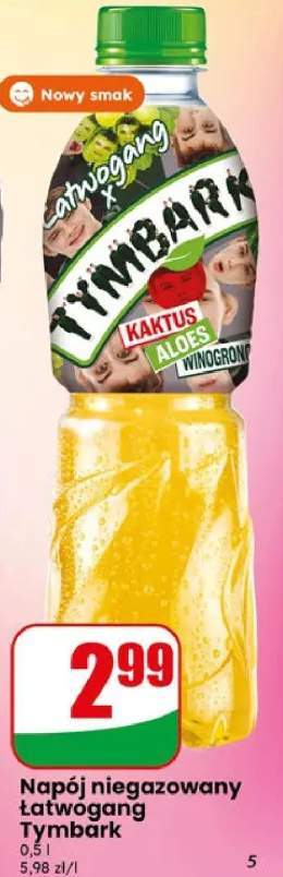 Napój niegazowany Tymbark Łatwogang Kaktus Aloes Winogrono