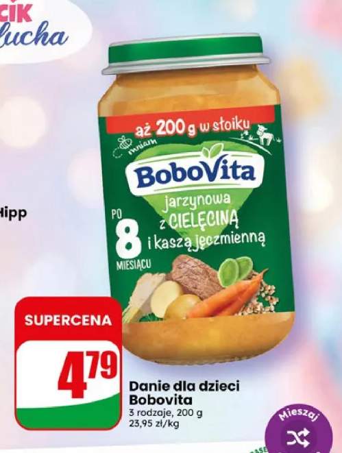 Danie dla dzieci Bobovita jarzynowa z cielęciną i kaszą jęczmienną